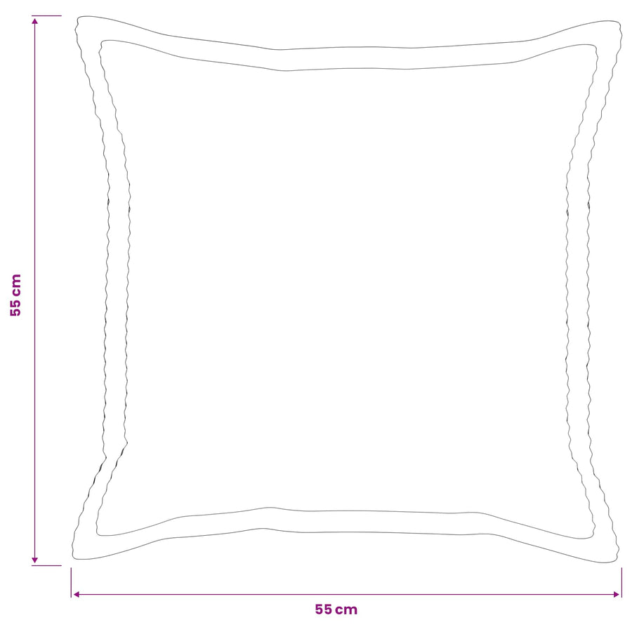 Kussensloop 2 st HOUTEN Lichtgroen Grijs 55 x 55 cm corduroy