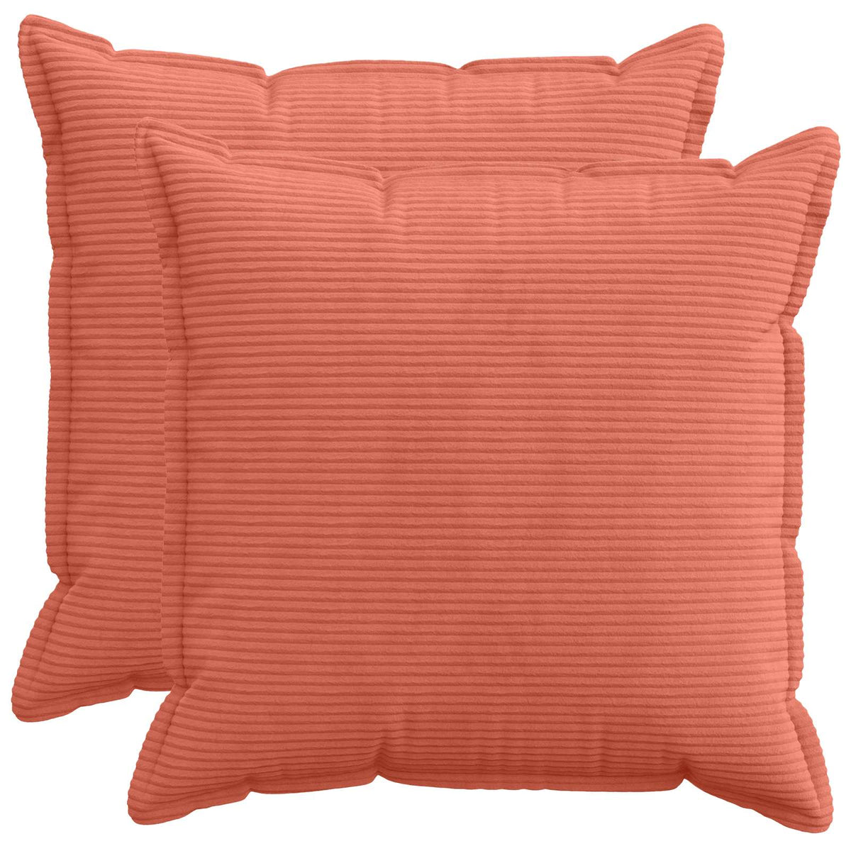 Kussensloop 2 st HOUTEN Rood-oranje 55 x 55 cm corduroy