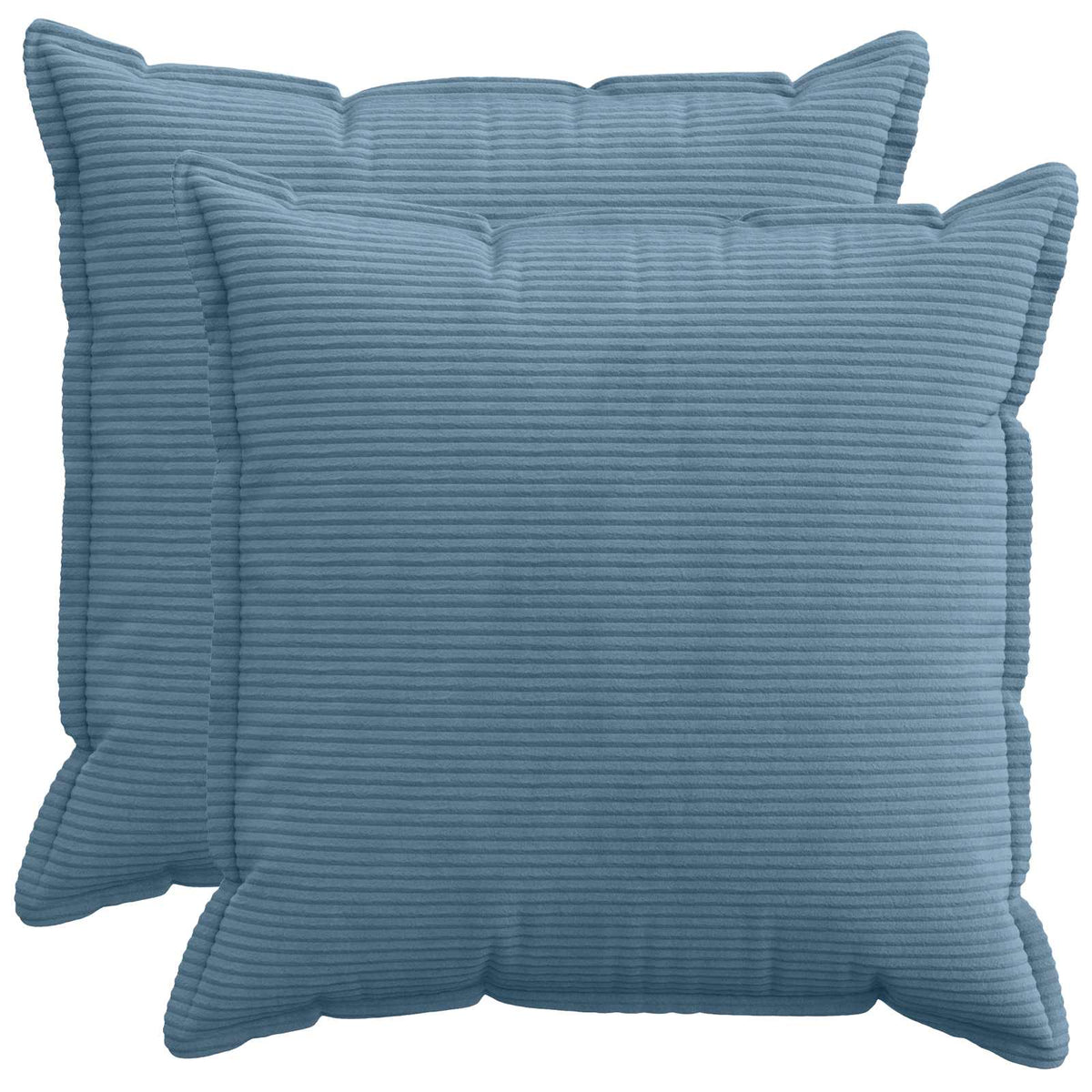 Kussensloop 2 st HOUTEN Blauw 55 x 55 cm corduroy
