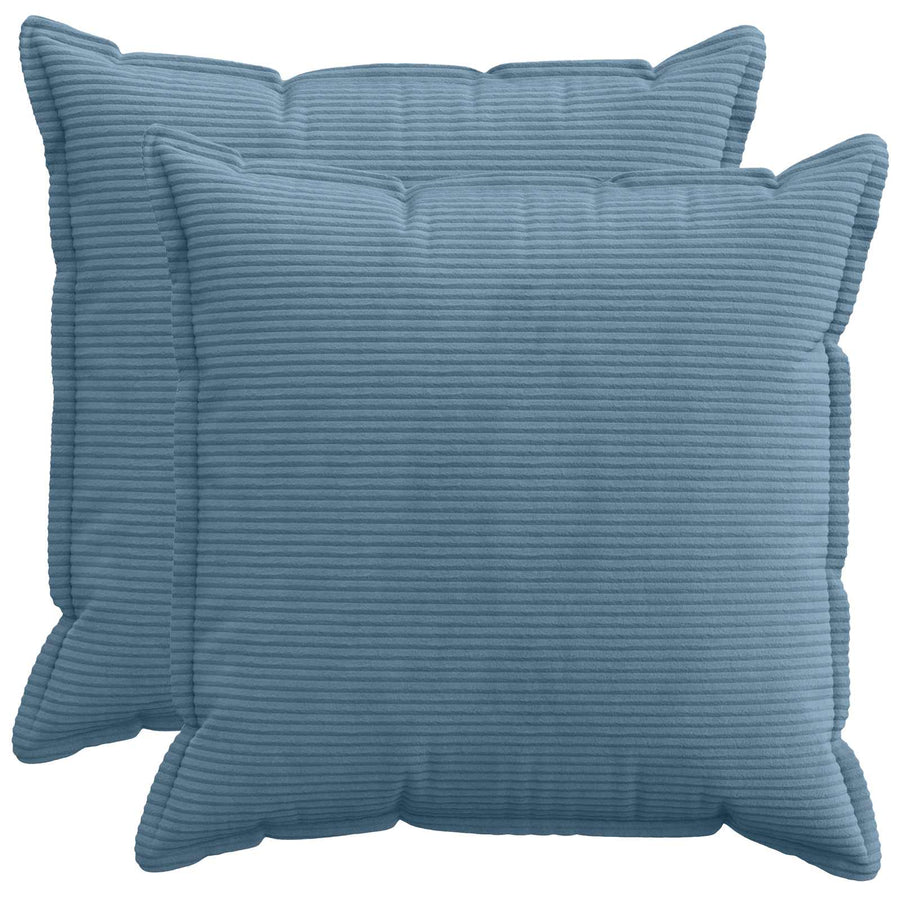 Kussensloop 2 st HOUTEN Blauw 55 x 55 cm corduroy