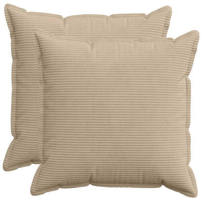 Kussensloop 2 st HOUTEN Taupe 55 x 55 cm corduroy