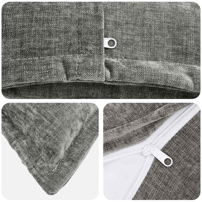 Kussensloop 2 st HOUTEN Donkergrijs 55 x 55 cm Chenille Stof