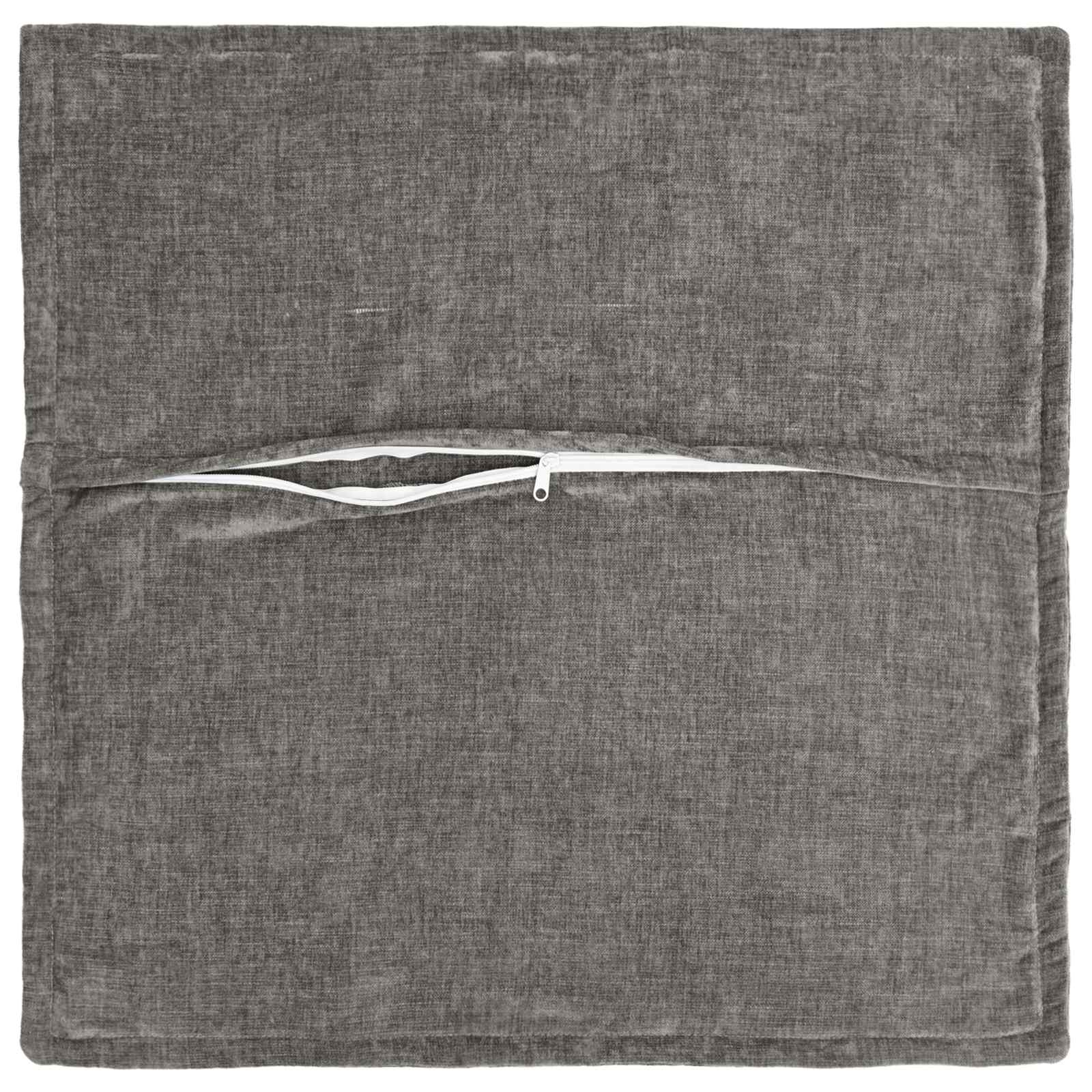 Kussensloop 2 st HOUTEN Donkergrijs 55 x 55 cm Chenille Stof