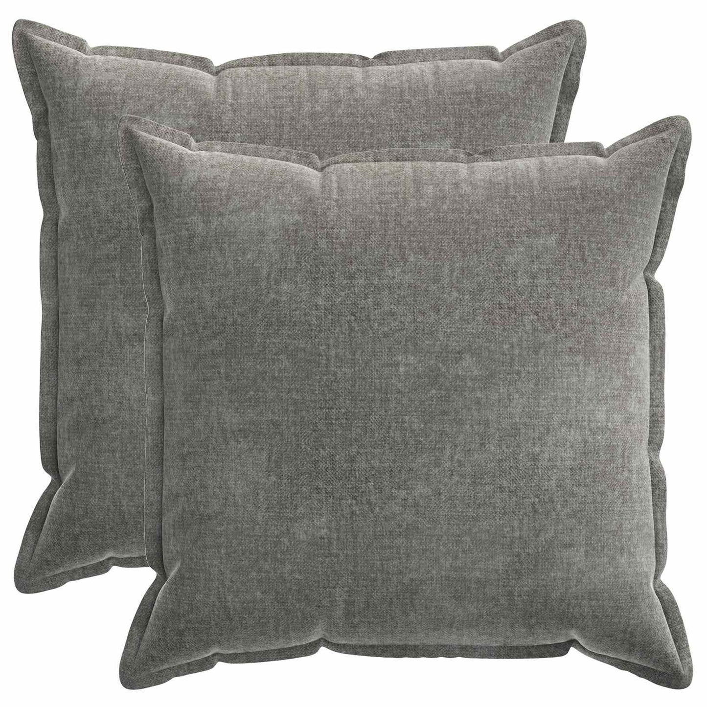 Kussensloop 2 st HOUTEN Donkergrijs 55 x 55 cm Chenille Stof