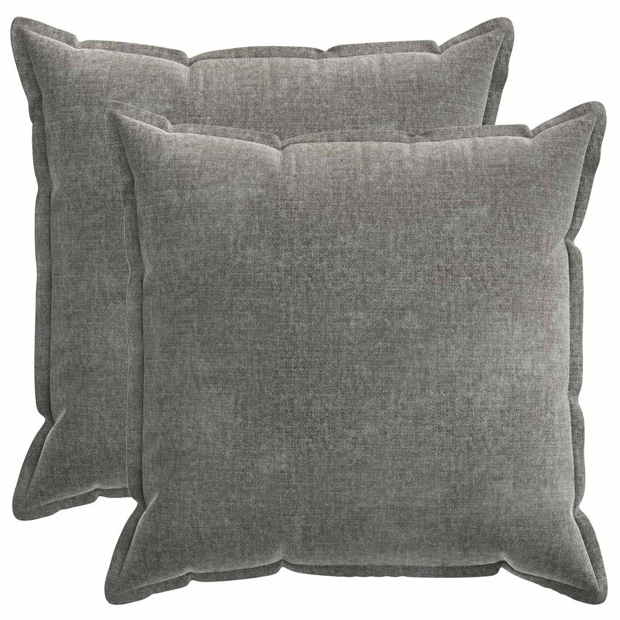 Kussensloop 2 st HOUTEN Donkergrijs 55 x 55 cm Chenille Stof