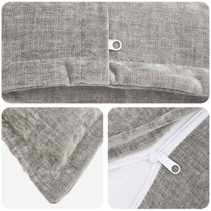 Kussensloop 2 st HOUTEN Lichtgrijs 55 x 55 cm Chenille Stof
