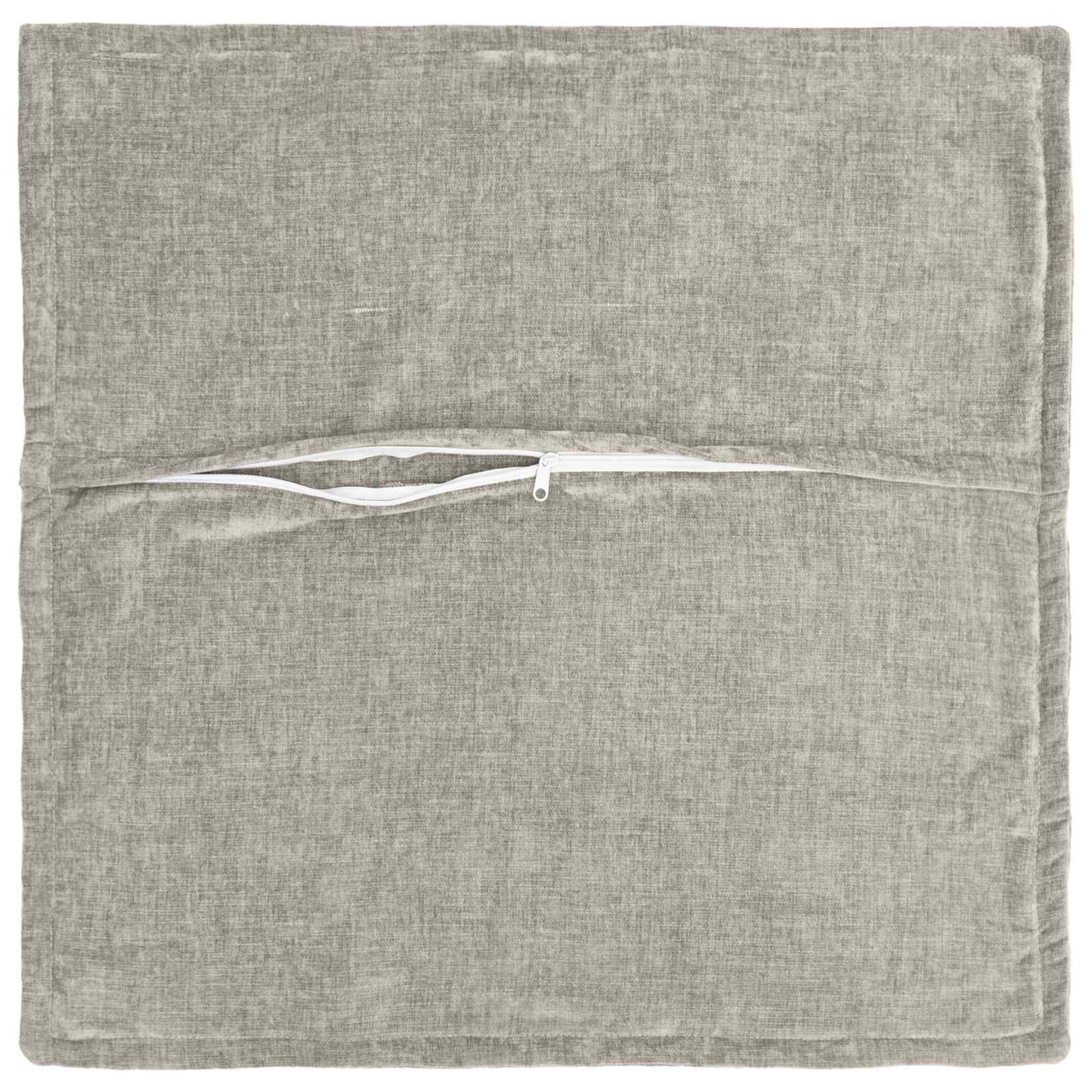 Kussensloop 2 st HOUTEN Lichtgrijs 55 x 55 cm Chenille Stof