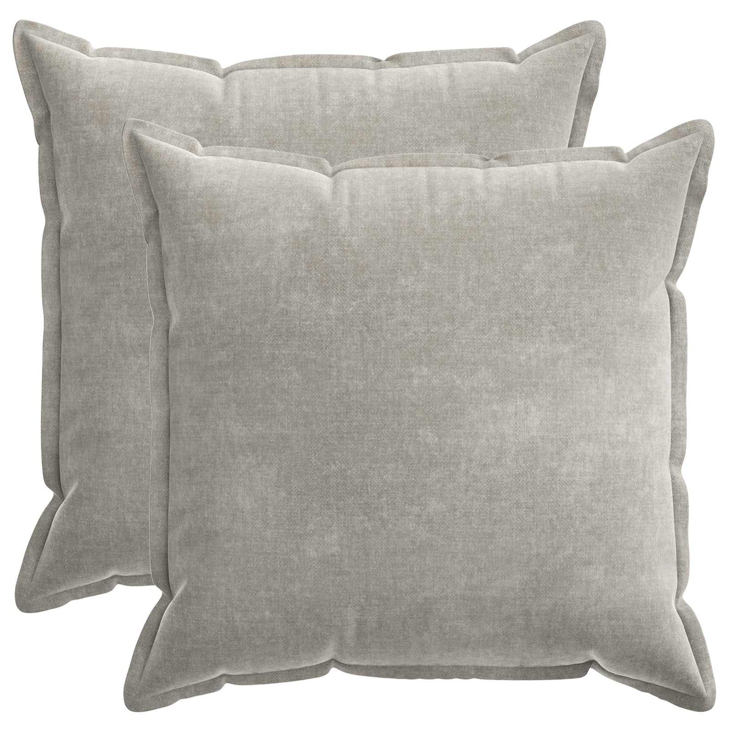 Kussensloop 2 st HOUTEN Lichtgrijs 55 x 55 cm Chenille Stof