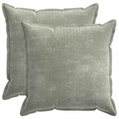 Kussensloop 2 st HOUTEN Groen 55 x 55 cm Chenille Stof