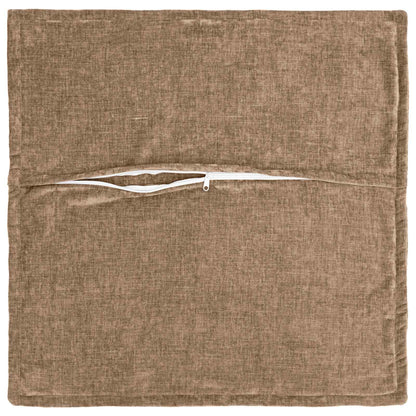 Kussensloop 2 st HOUTEN Bruin 55 x 55 cm Chenille Stof