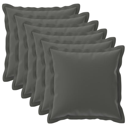 Kussensloop 6 st HOUTEN Antraciet 55 x 55 cm Polyester