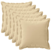 Kussensloop 6 st beige 55x55 cm polyester