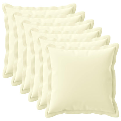Kussensloop 6 st HOUTEN Crèmekleurig 55 x 55 cm Polyester