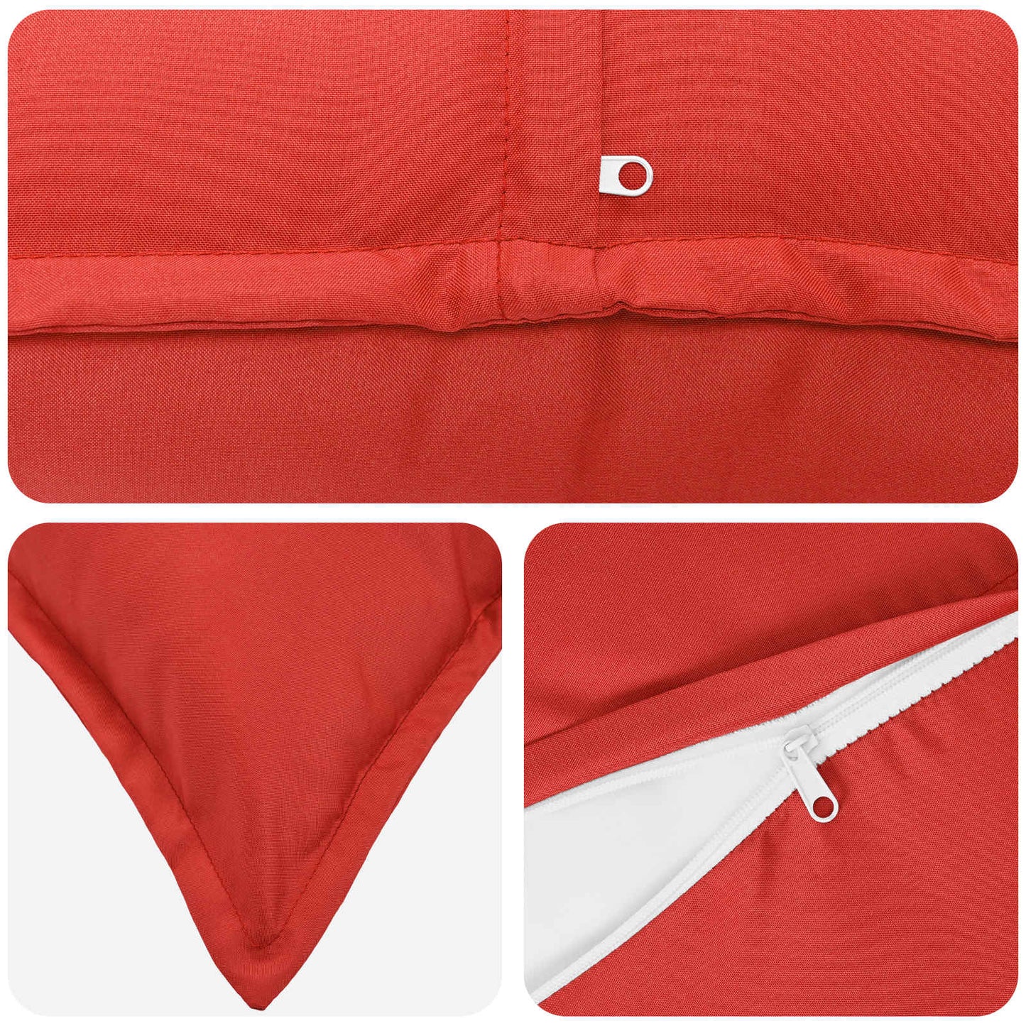 Kussensloop 6 st HOUTEN Rood 55 x 55 cm Polyester