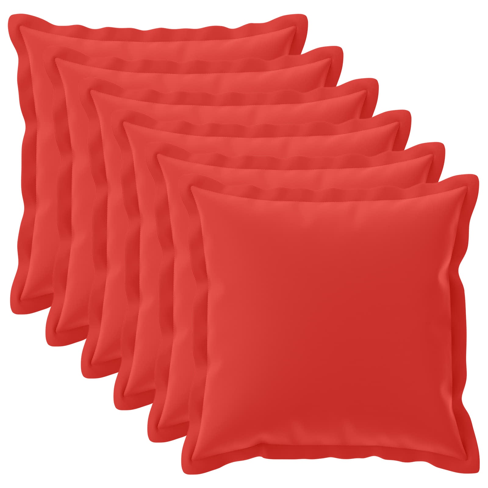 Kussensloop 6 st HOUTEN Rood 55 x 55 cm Polyester