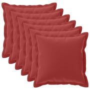 Kussensloop set 6 st wijnrood 55x55 cm polyester