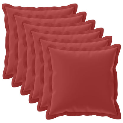 Kussensloop 6 st HOUTEN Wijnrood 55 x 55 cm Polyester