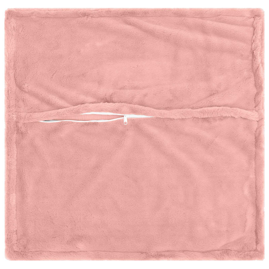 Kussensloop 6 st HOUTEN Roze 55 x 55 cm Nep Konijnenbont