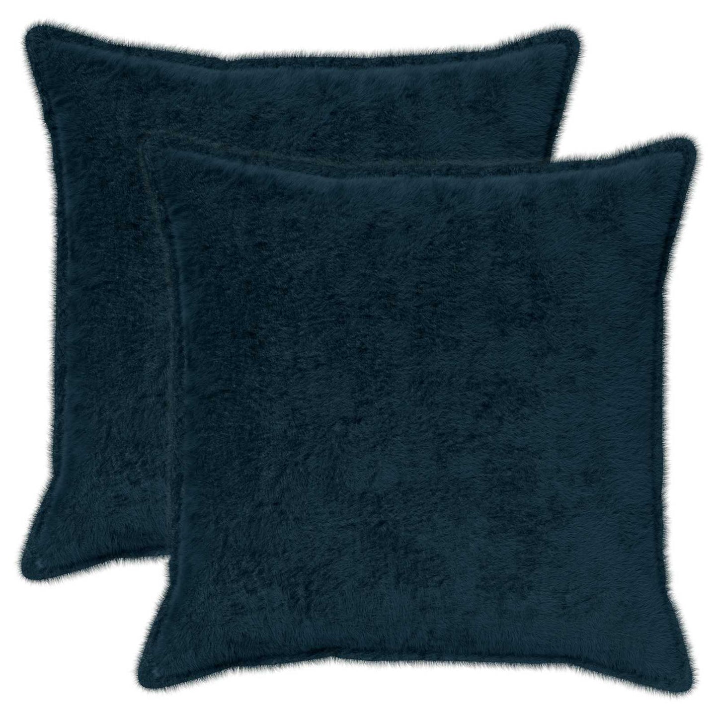 Kussensloop 2 st HOUTEN Marineblauw 55 x 55 cm Nep Konijnenbont
