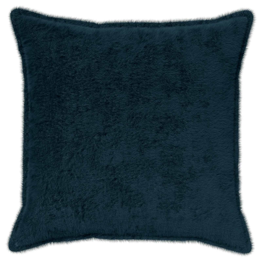 Kussensloop 2 st HOUTEN Marineblauw 55 x 55 cm Nep Konijnenbont