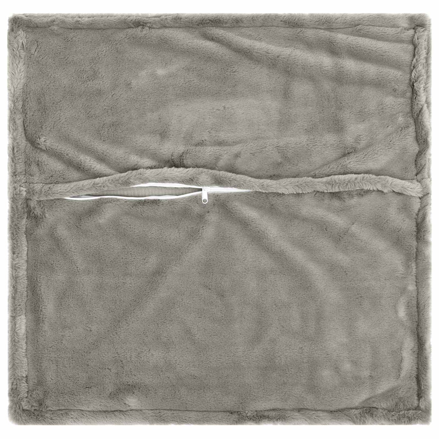 Kussensloop 2 st HOUTEN Lichtgrijs 55 x 55 cm Nep Konijnenbont