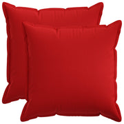 Kussensloop 60x60 cm rood faux linnen (2 stuks)