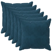Kussensloop 6 stuks blauw fluweel 60x60 cm