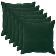 Kussensloop 6 stuks fluweel donkergroen 60x60 cm