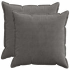 Kussensloop 2 st donkergrijs 60x60 cm corduroy