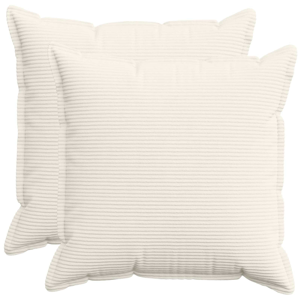 Kussensloop 2 st HOUTEN Crèmekleurig 60 x 60 cm corduroy