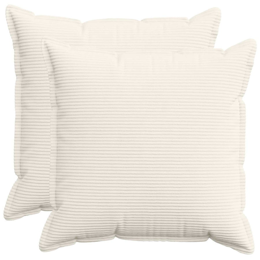 Kussensloop 2 st HOUTEN Crèmekleurig 60 x 60 cm corduroy