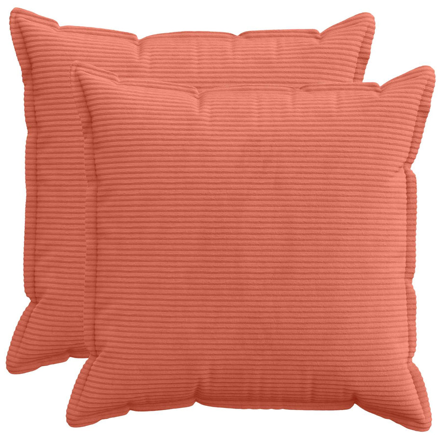 Kussensloop 2 st HOUTEN Rood-oranje 60 x 60 cm corduroy