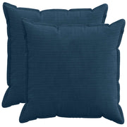 Kussensloop 2 st marineblauw 60x60 cm corduroy