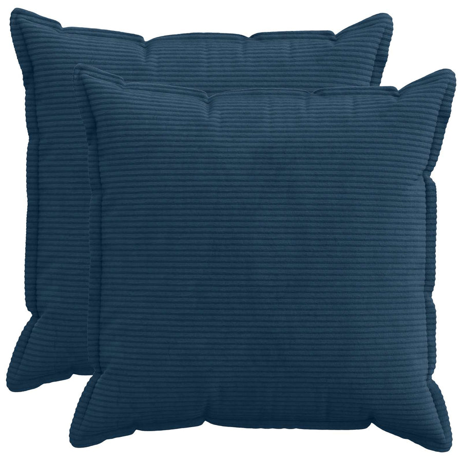 Kussensloop 2 st HOUTEN Marineblauw 60 x 60 cm corduroy