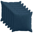 Kussensloop set van 6 marineblauw 60x60 cm corduroy