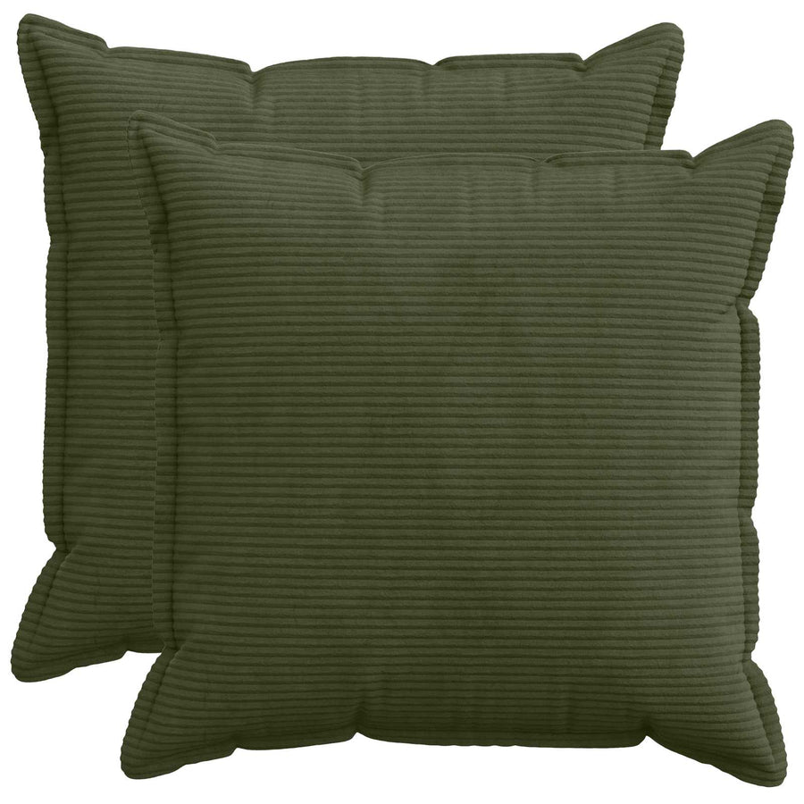 Kussensloop 2 st HOUTEN Groen 60 x 60 cm corduroy