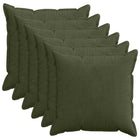 Kussenslopen set van 6 groen 60x60 cm corduroy