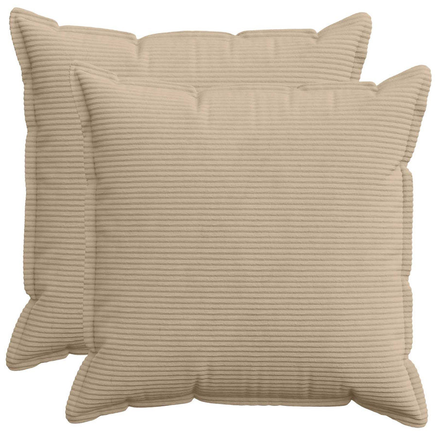 Kussensloop 2 st HOUTEN Taupe 60 x 60 cm corduroy