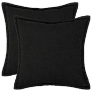 Kussensloop 60x60 cm zwart bouclé 2 stuks