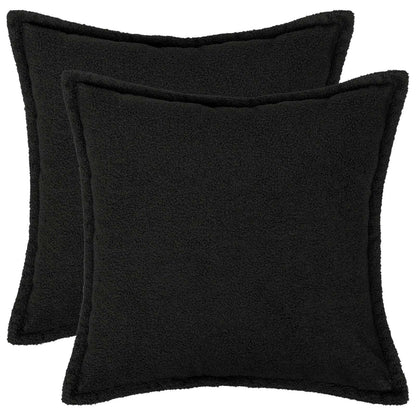 Kussensloop 2 pcs HOUTEN Zwart 60 x 60 cm Bouclé