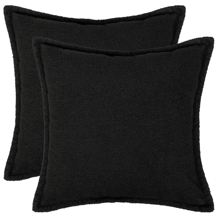 Kussensloop 2 pcs HOUTEN Zwart 60 x 60 cm Bouclé