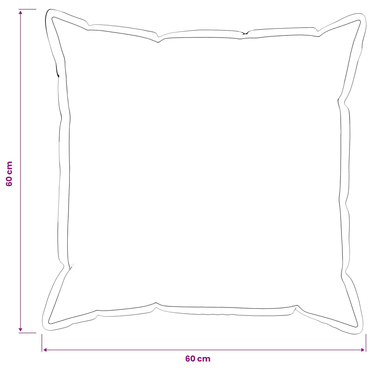 Kussensloop 2 pcs HOUTEN Zwart 60 x 60 cm Bouclé