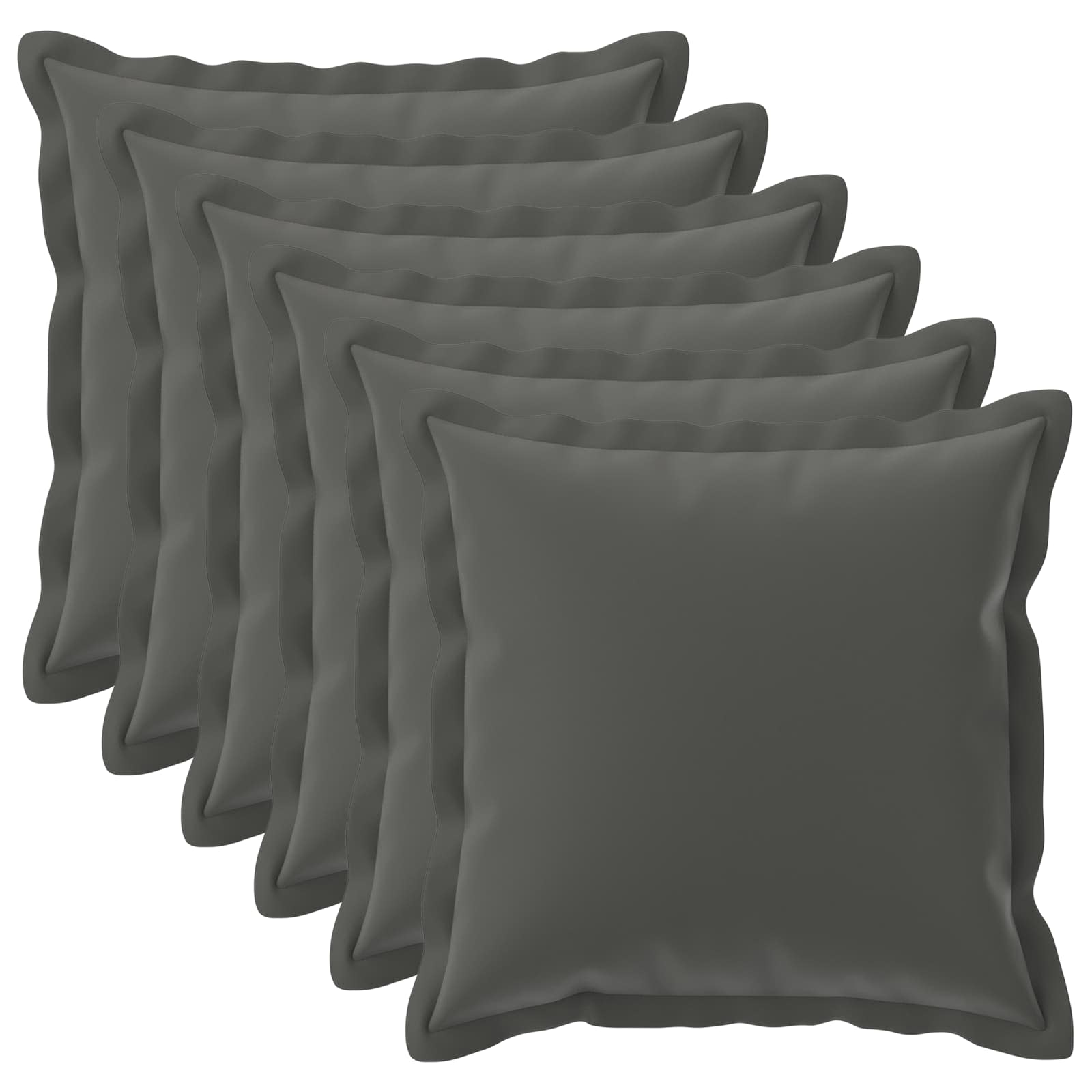 Kussensloop 6 st HOUTEN Antraciet 60 x 60 cm Polyester