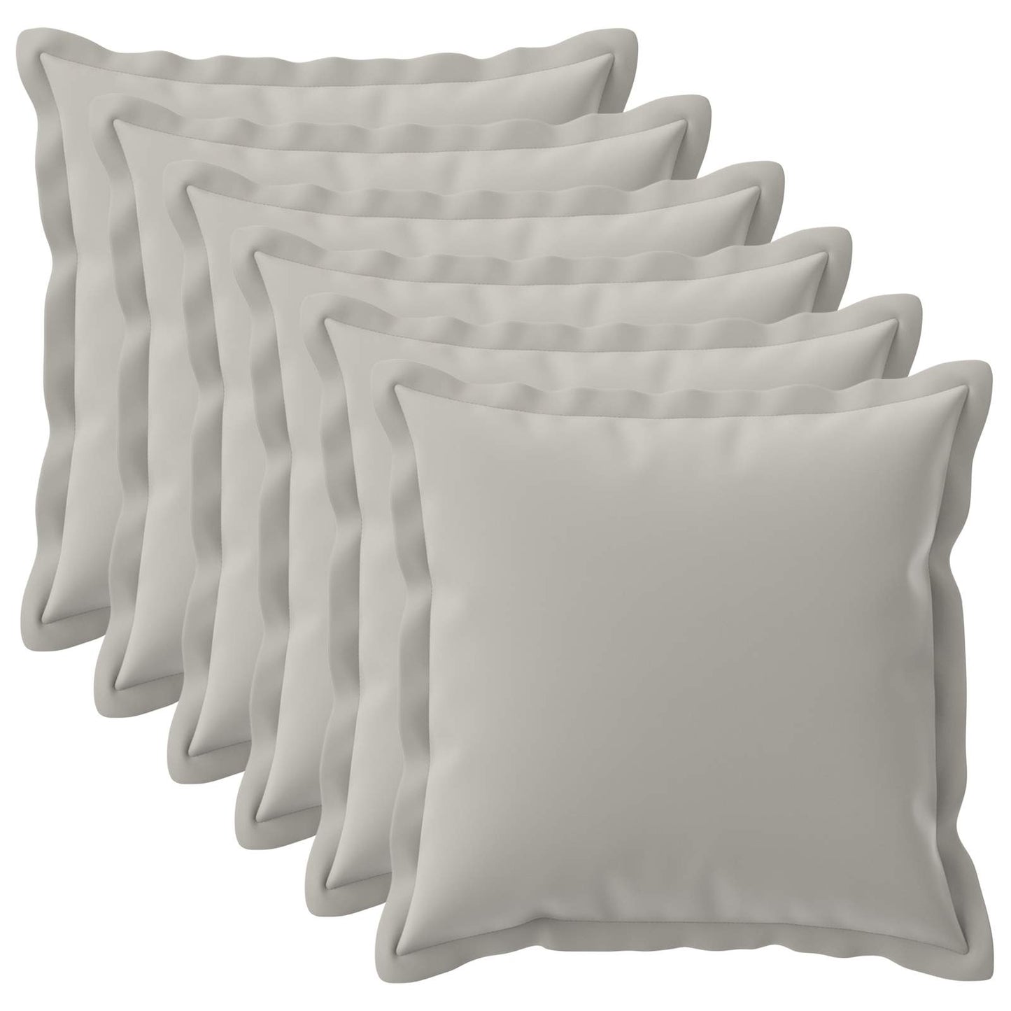Kussensloop 6 st HOUTEN Grijs 60 x 60 cm Polyester