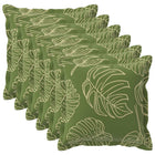 Kussensloop 6 st HOUTEN Bladontwerp 60 x 60 cm Polyester
