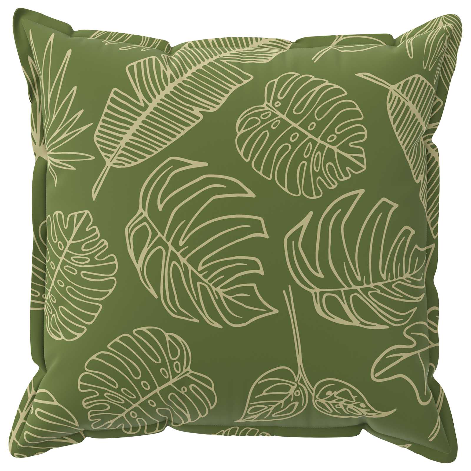Kussensloop 6 st HOUTEN Bladontwerp 60 x 60 cm Polyester