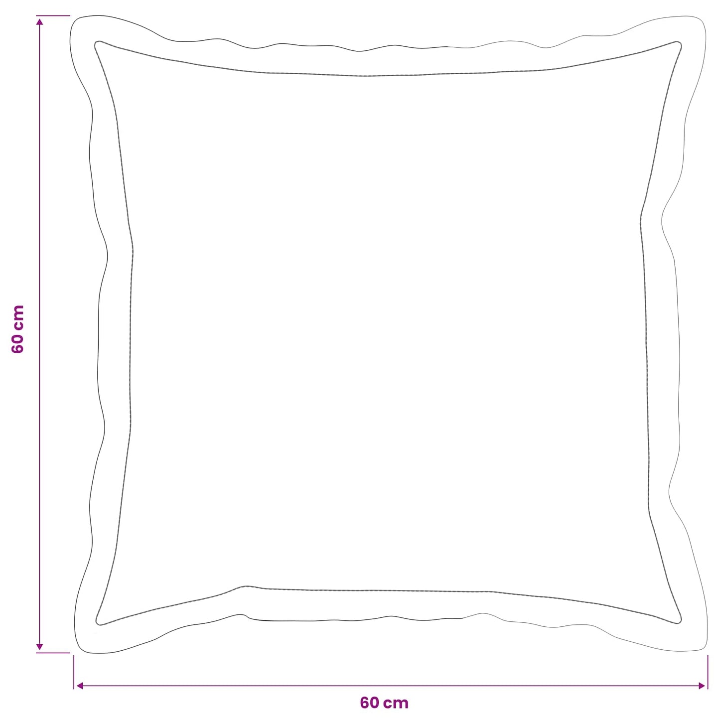 Kussensloop 2 st HOUTEN Wijnrood 60 x 60 cm Polyester