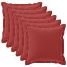 Kussensloop 6 st HOUTEN Wijnrood 60 x 60 cm Polyester
