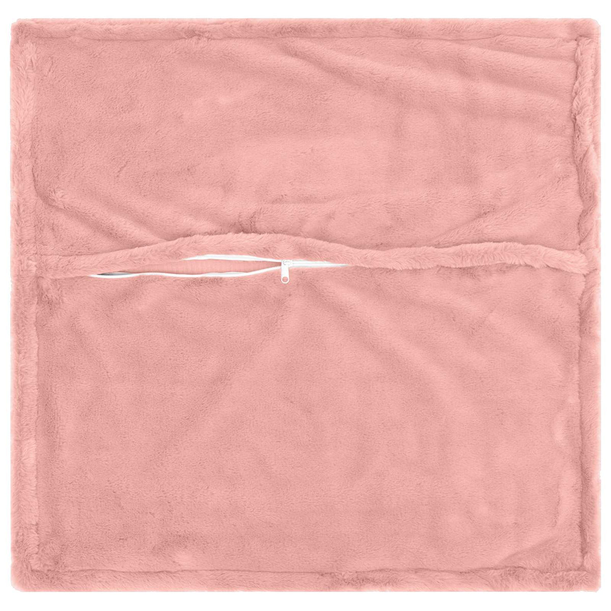 Kussensloop 2 st HOUTEN Roze 60 x 60 cm Nep Konijnenbont