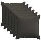 Kussensloop 6 stuks 65x65 cm donkergrijs kunstlinnen